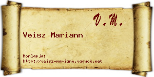 Veisz Mariann névjegykártya