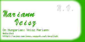 mariann veisz business card